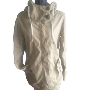 Twik Womens Tan Utility Hooded Jacket Sz.XL